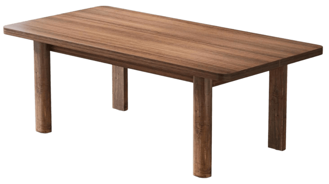 Wood Dining Table for 4-6 People, 63-Inch Farmhouse Kitchen Table with Solid Wood Legs, Rectangular Dinner Table