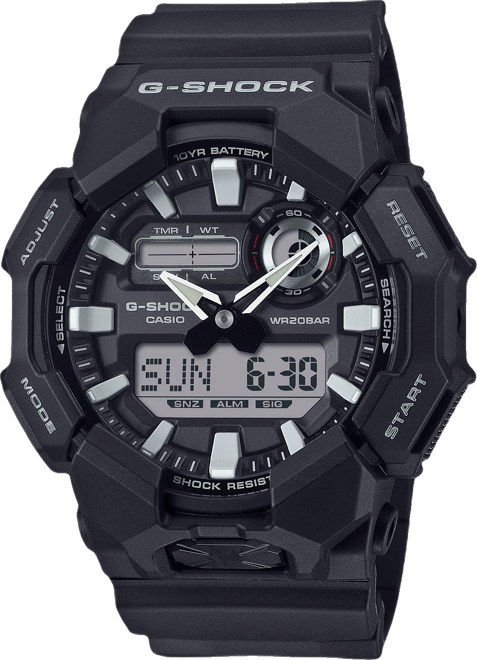 Men's Black Resin Watch, 52.0mm