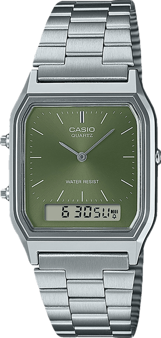 G-Shock Unisex Silver Tone Stainless Steel Watch, 29.8mm