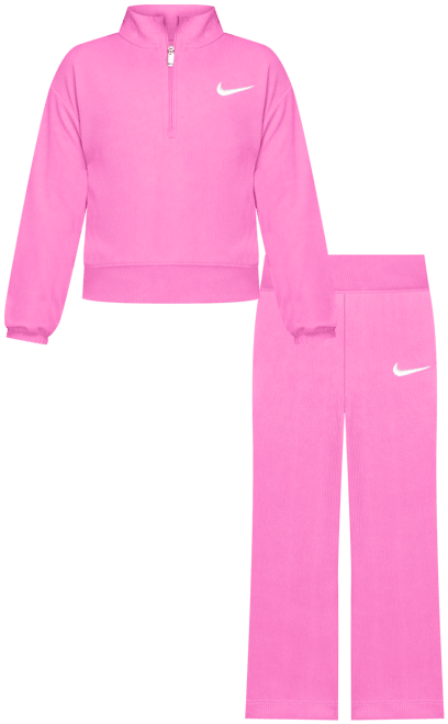 Nike Game, Swoosh, Match! Little Kids' Quarter-Zip Ribbed Top and Leggings Set