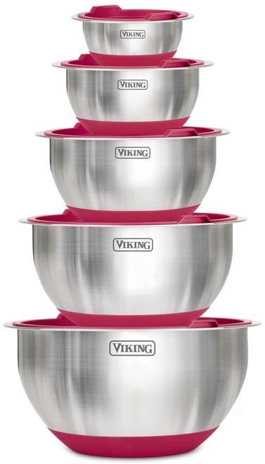10 Pc Stainless Steel Mixing Bowl Set