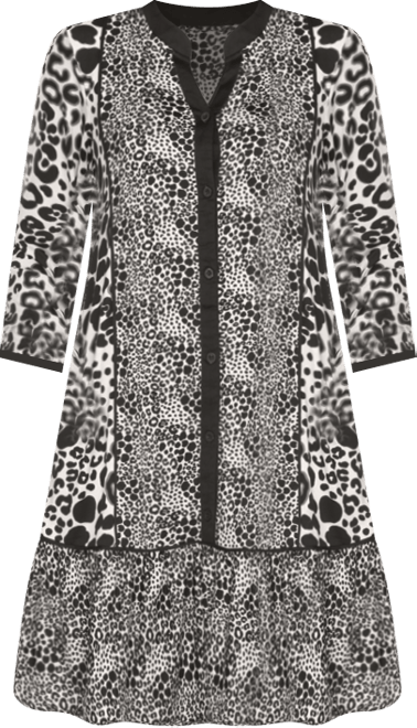 Women's Leopard Print Shift Dress