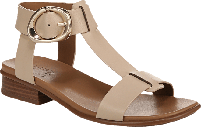 Women's Brandy T-Strap Stacked Low Block Heel Sandals