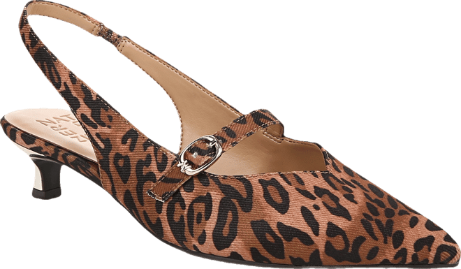 Women's Grayson Pointed Toe Kitten Heel Slingback Pumps