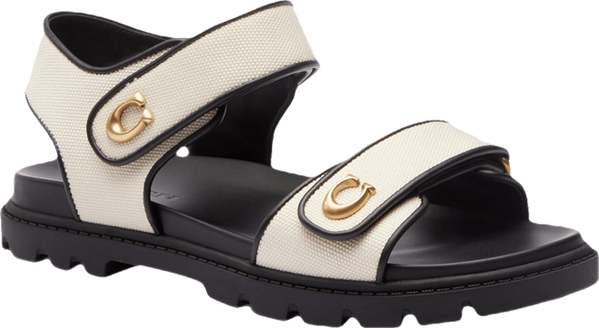 【COACH】★サンダル★ Women's Brynn Double-Band Sandals COACH Brynn Double-Band Sporty Lug-Sole Leather Sandals - Macy's