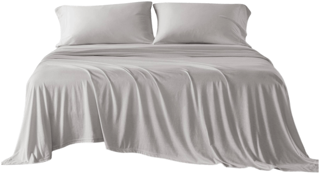 Jersey-Knit Cotton Blend 4-Pc. Sheet Set, Queen