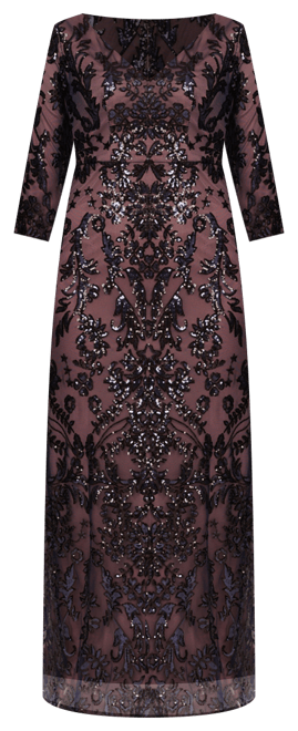 Women's Embroidered Sequinned Gown