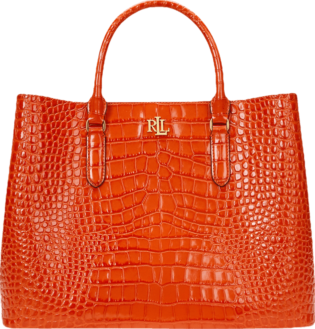 Lauren Ralph Lauren Marcy Large Embossed Leather Satchel Macy s