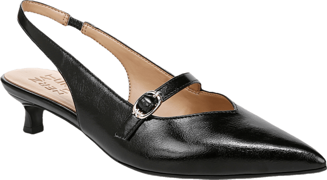 Women's Grayson Pointed Toe Kitten Heel Slingback Pumps