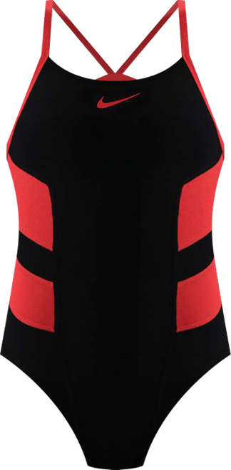Nike Swim HydraStrong Vex Color-Block Traje de baño de una pieza con espalda deportiva para mujer