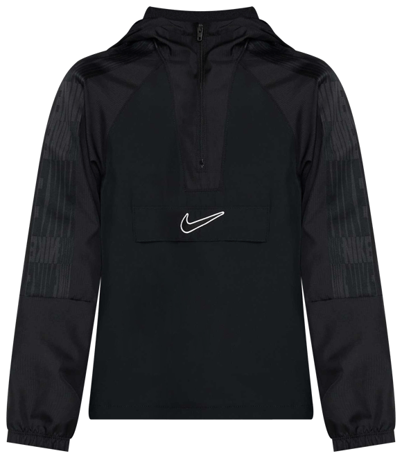 Nike Academy Chamarra deportiva de fútbol con gorro de medio cierre para niños talla grande