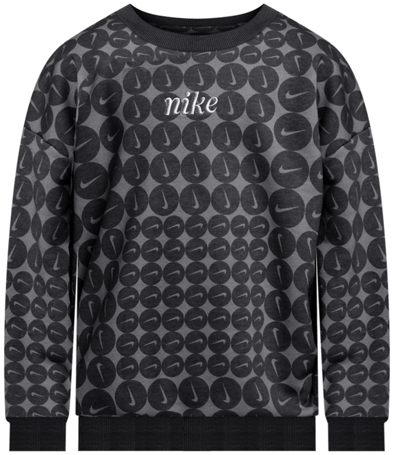 Nike Essentials Little Kids' Printed French Terry Crew Top