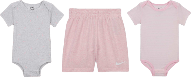 Nike Essentials Baby (12-24M) 3-Piece Striped Swooshfetti Set