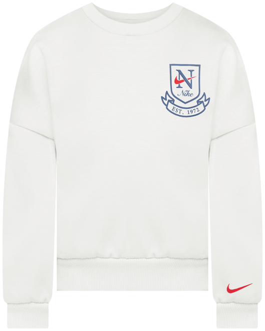 Nike Sudadera de cuello redondo Game, Swoosh, Match para niños talla pequeña