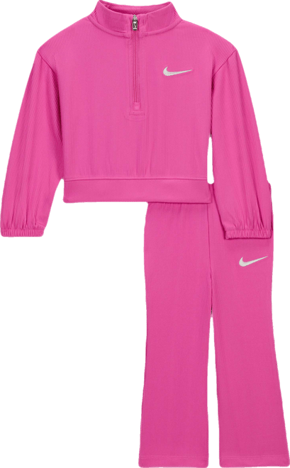 Nike Game, Swoosh, Match! Conjunto de playera con cierre de 1/4 y leggings para bebé