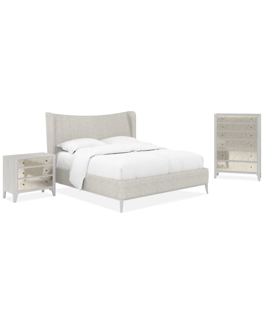 Mezzanine 3-Pc. Bedroom Set (King Bed, 6-Drawer Chest & Nightstand)