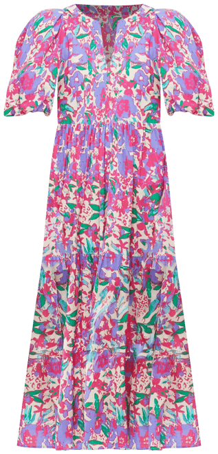 Magenta Multi Floral Cisco Maxi Dress