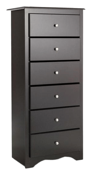 6-Drawer Tall Wooden Dresser Chest – Vertical Storage Cabinet for Bedroom, Closet, or Entryway Organization