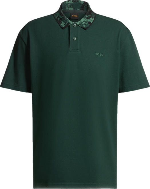 Boss by  Men's Jungle-Artwork Pique Polo