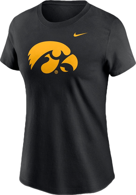 Women's Black Iowa Hawkeyes Primetime Evergreen Logo T-Shirt