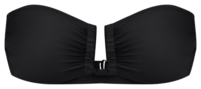 Women's Shirred U-Wire Bandeau Bikini Top