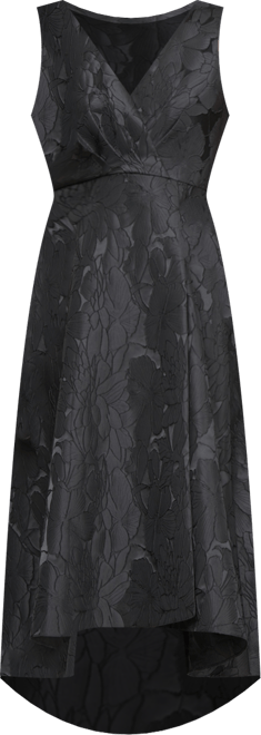 Women's Jacquard V-Neck High-Low Dress