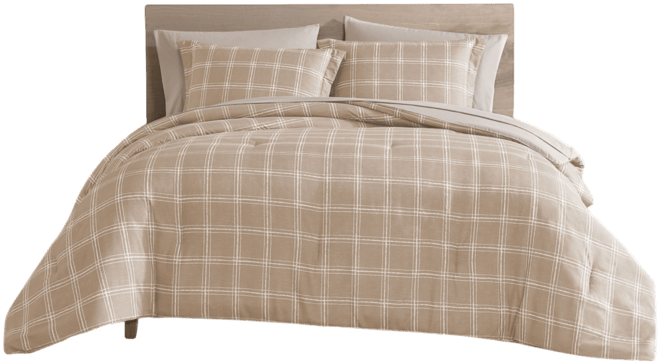 Grid Plaid Reversible 7-Pc. Comforter Set, King