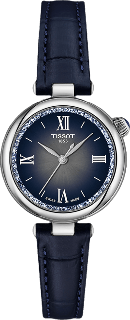 Women's Swiss Desir Blue Leather Strap Watch 28mm