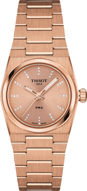 Tissot Women's Swiss PRX Diamond (1/20 ct. t.w.) Rose Gold-Tone
