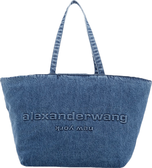 Alexander Wang Punch Logo Embossed Denim Tote | Bloomingdale's