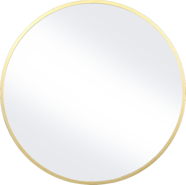 Round Mirror, 18 Inch Circle Mirror, Hd Eco-Friendly Gold Circle Mirror Metal Frame, Round Vanity Wall Mounted Mirrors for Entryway, Hallway, L