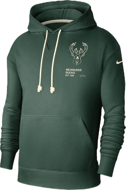 Men's Hunter Green Milwaukee Bucks Courtside Standard Issue Premium Performance Pullover Hoodie
