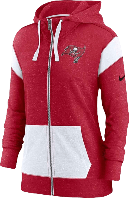 Women's  Red, White Tampa Bay Buccaneers Monaco Full-Zip Hoodie