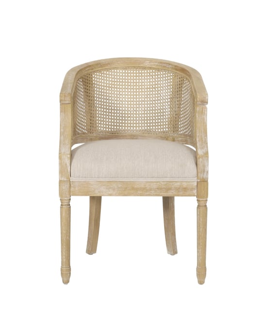 Streamdale French Country Cane Chair Curved Back, Weathered Wood