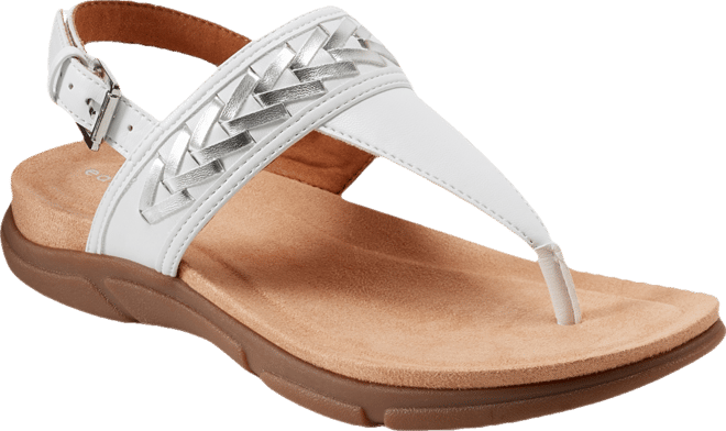 Women's Monte Woven T-Strap Flat Sandals