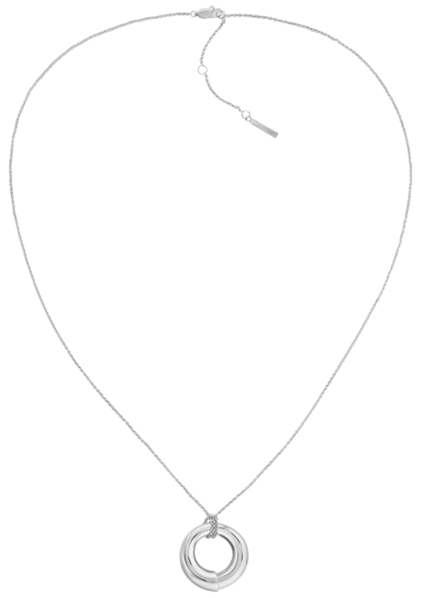 Gold-Tone Ck Spiral Pendant Necklace, 22" + 2" extender