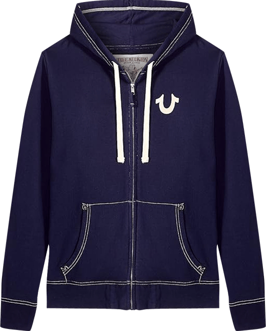 Men's Classic Logo Zip Up Drawstring Hoodie