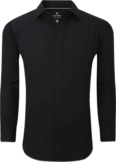 Men Slim Fit Four Way Stretch Solid Dress Shirt