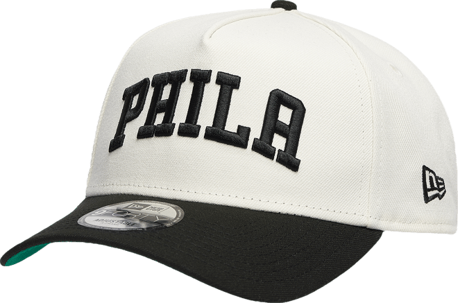 New Era 76ers Team 9FORTY A-Frame Chrome Cap - Men's | Champs Sports