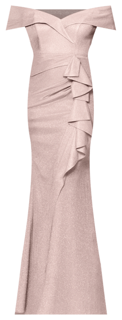 Petite Sweetheart-Neck Off-The-Shoulder Gown