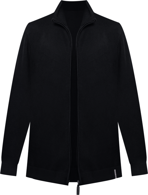 Men's Full Zip Mock Neck Sweater