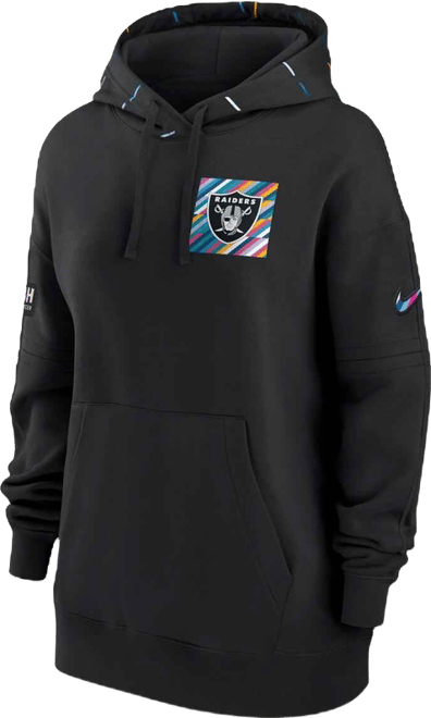 Women's  Black Las Vegas Raiders 2023 Nfl Crucial Catch Club Pullover Hoodie
