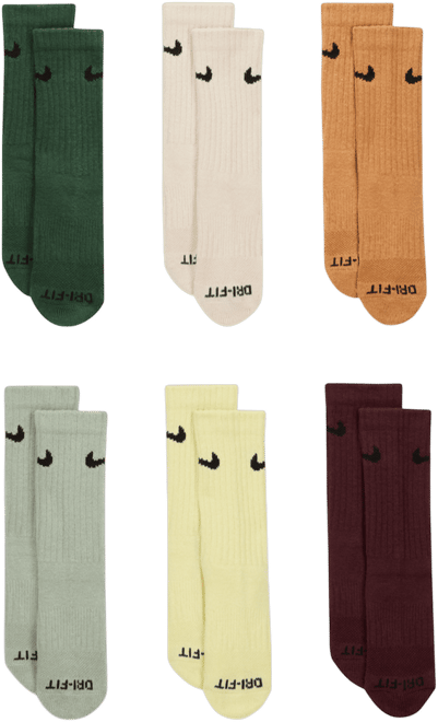 Nike Dri-FIT Performance Basics Little Kids' Crew Socks (6 Pairs)