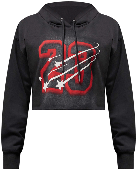 Jordan Flight Fleece Sweat à capuche court doublé en satin pour femme