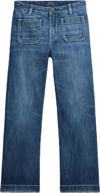 Big Girls Logo Wide-Leg Jean