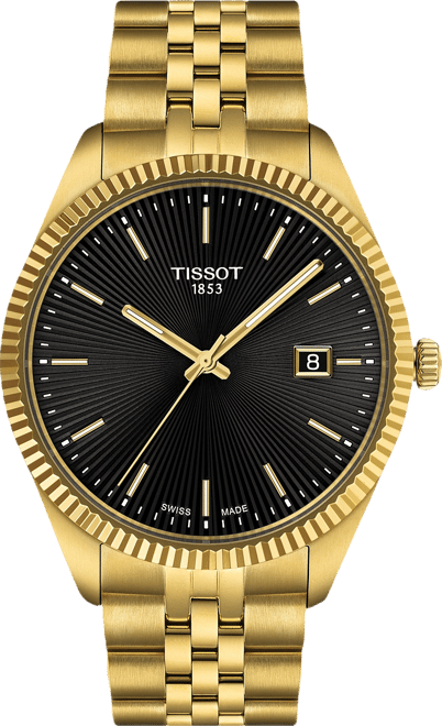 Men's Swiss Ballade Gold-Tone Stainless Steel Bracelet Watch 40mm