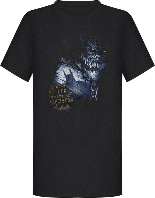 Arkham Asylum Mens Arkham Killer Croc Adult Heather Tee / T-Shirt