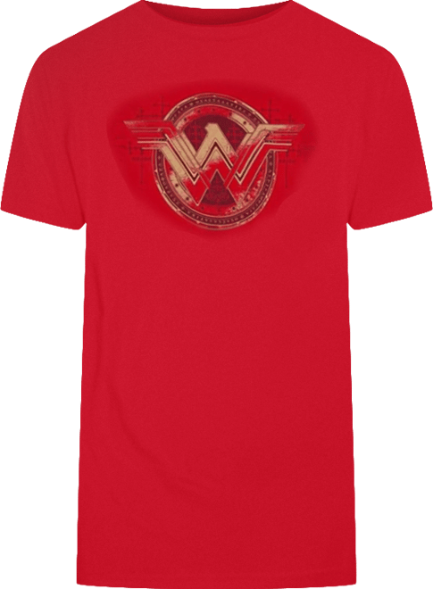 Mens Wonder Woman Shield Short Sleeve Adult Tee / T-Shirt