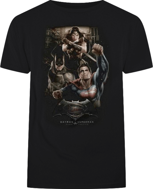 Mens Three In Action Short Sleeve Adult V Neck Premium Cotton Tee / T-Shirt