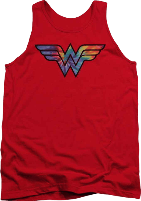 Men's Dc Comics Wonder Woman Wonder Woman Tie Dye Logo Adult Tank Top